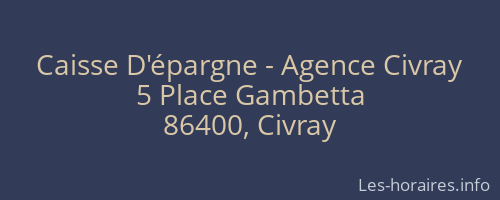 Caisse D'épargne - Agence Civray