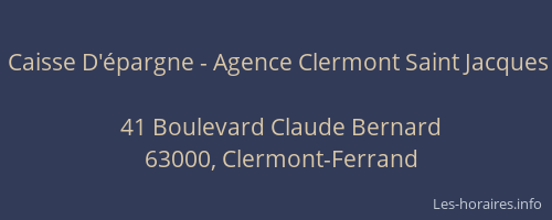 Caisse D'épargne - Agence Clermont Saint Jacques