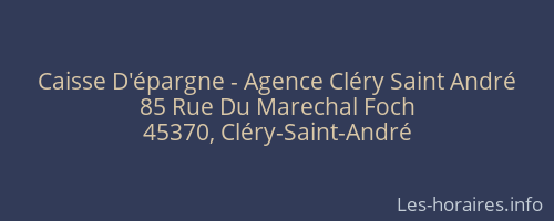 Caisse D'épargne - Agence Cléry Saint André