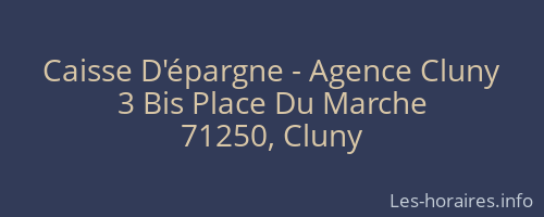 Caisse D'épargne - Agence Cluny