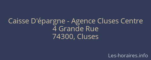 Caisse D'épargne - Agence Cluses Centre
