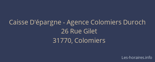 Caisse D'épargne - Agence Colomiers Duroch