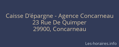 Caisse D'épargne - Agence Concarneau