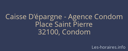 Caisse D'épargne - Agence Condom