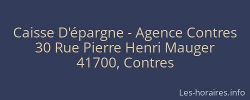 Caisse D'épargne - Agence Contres