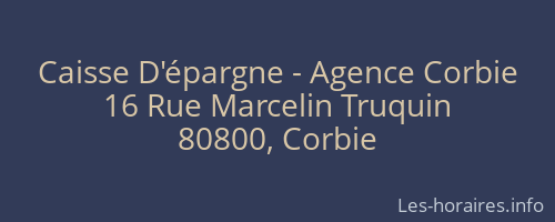 Caisse D'épargne - Agence Corbie
