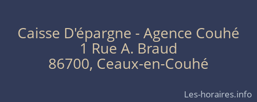 Caisse D'épargne - Agence Couhé