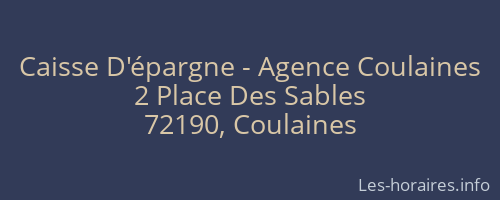 Caisse D'épargne - Agence Coulaines
