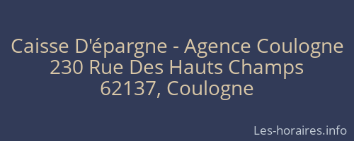 Caisse D'épargne - Agence Coulogne