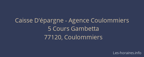 Caisse D'épargne - Agence Coulommiers