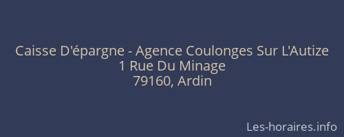 Caisse D'épargne - Agence Coulonges Sur L'Autize