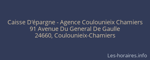 Caisse D'épargne - Agence Coulounieix Chamiers