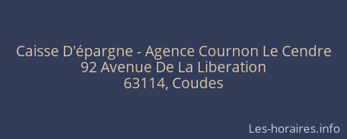 Caisse D'épargne - Agence Cournon Le Cendre
