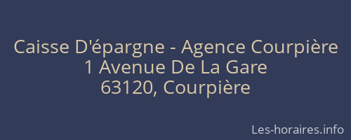 Caisse D'épargne - Agence Courpière