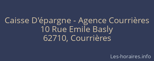 Caisse D'épargne - Agence Courrières