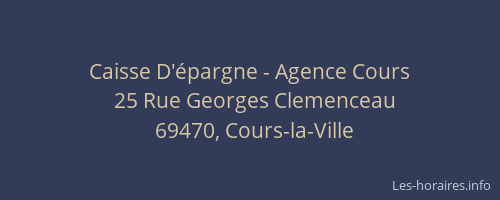 Caisse D'épargne - Agence Cours