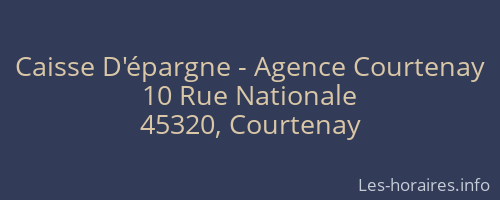 Caisse D'épargne - Agence Courtenay