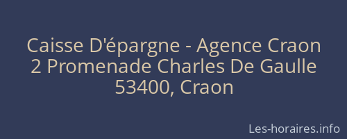 Caisse D'épargne - Agence Craon