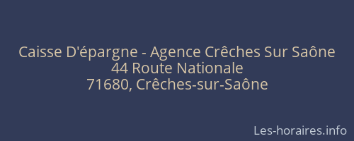 Caisse D'épargne - Agence Crêches Sur Saône