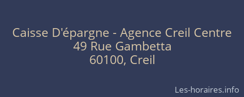 Caisse D'épargne - Agence Creil Centre