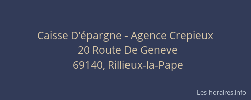 Caisse D'épargne - Agence Crepieux
