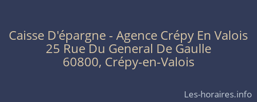 Caisse D'épargne - Agence Crépy En Valois