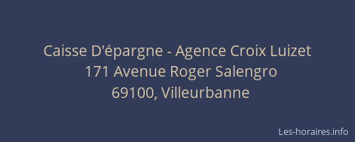 Caisse D'épargne - Agence Croix Luizet