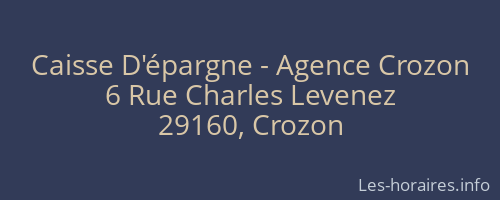 Caisse D'épargne - Agence Crozon