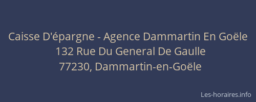 Caisse D'épargne - Agence Dammartin En Goële