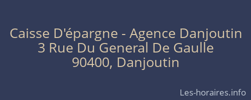 Caisse D'épargne - Agence Danjoutin