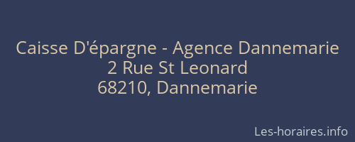Caisse D'épargne - Agence Dannemarie