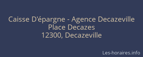 Caisse D'épargne - Agence Decazeville