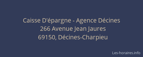 Caisse D'épargne - Agence Décines
