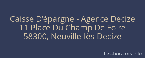 Caisse D'épargne - Agence Decize