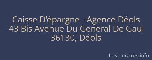 Caisse D'épargne - Agence Déols