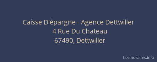 Caisse D'épargne - Agence Dettwiller