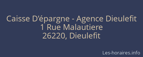 Caisse D'épargne - Agence Dieulefit