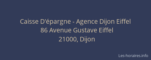 Caisse D'épargne - Agence Dijon Eiffel