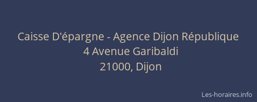 Caisse D'épargne - Agence Dijon République