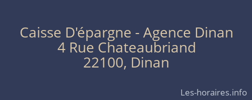 Caisse D'épargne - Agence Dinan