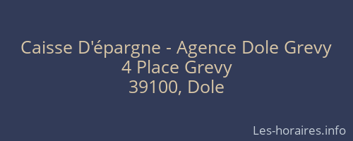Caisse D'épargne - Agence Dole Grevy