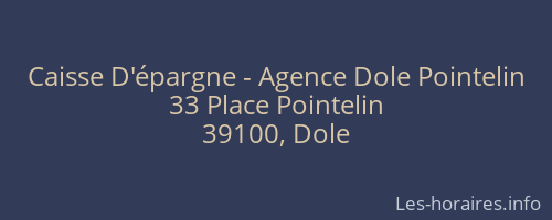Caisse D'épargne - Agence Dole Pointelin