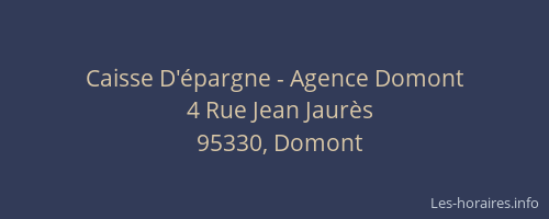 Caisse D'épargne - Agence Domont