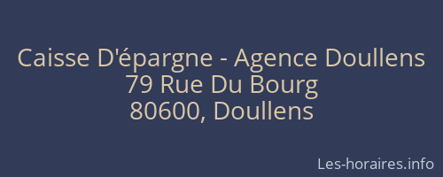 Caisse D'épargne - Agence Doullens