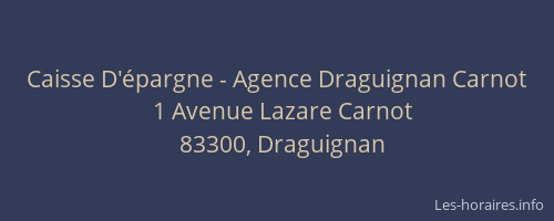 Caisse D'épargne - Agence Draguignan Carnot