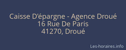 Caisse D'épargne - Agence Droué