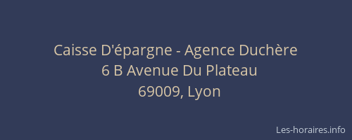 Caisse D'épargne - Agence Duchère