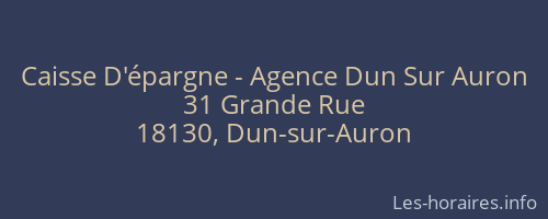 Caisse D'épargne - Agence Dun Sur Auron