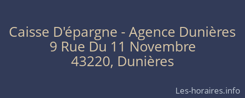 Caisse D'épargne - Agence Dunières