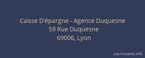 Caisse D'épargne - Agence Duquesne